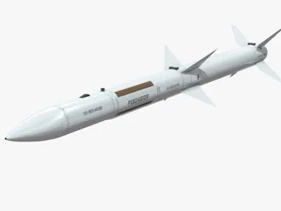 PL-12 Chinese BVR Air to Air Missile model Low-poly 3D model