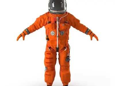 US Advanced Crew Escape Suit ACES Rigged for Maya 3D model