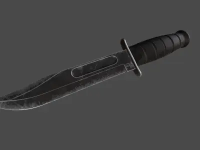 knife 3 Low-poly 3D model