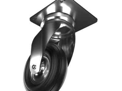 Swivel Rubber Wheel 3D model
