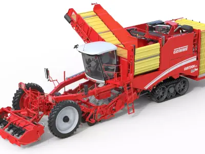 Harvester Grimme Varitron 470 Low-poly 3D model