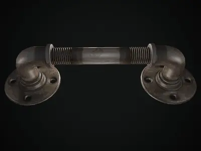 Rusted Pipe - Lowpoly Low-poly 3D model