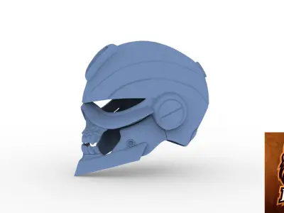 Ghostrider helmet ready to 3dprinting 3D model