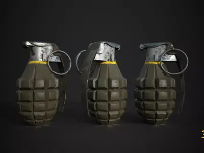 Lowpoly Grenade Low-poly 3D model
