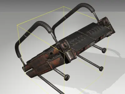 Futuristic Stairs - 5 - Rusty Textures Low-poly 3D model