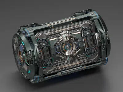 Sci-Fi Element Kitbash 4 of 6 3D model