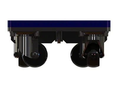 4-Wheel Platform Dolly without Handle 3D model