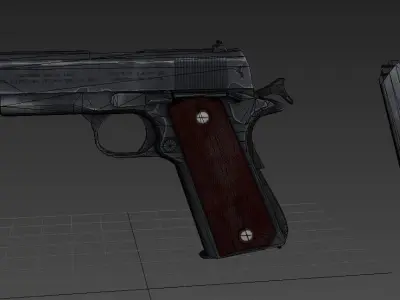 Colt 1911 lowpoly Free low-poly 3D model
