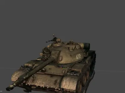 T-55A MAIN BATTLE TANK 3D model