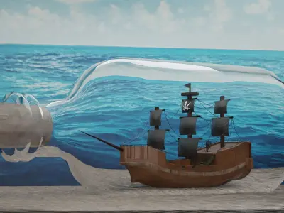 Ship and Bottle 3D model