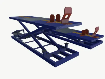 Hydraulic bike ramp 3D model