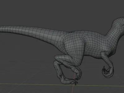 Velociraptor dinosaur Low-poly 3D model purchase