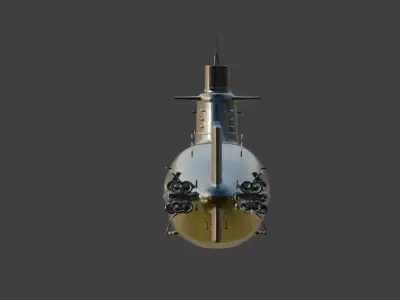 Nuclear submarine model 3D model