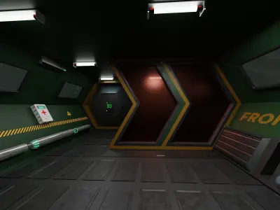 Sci-Fi Spaceship Interior 3D model
