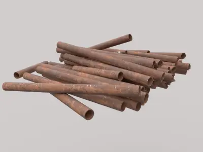 Rusty Pipes Low-poly 3D model purchase