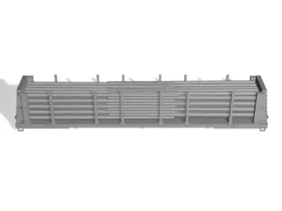 HO Johnstown America 70 Bulkhead Flatcar Utility Pole Load 3D print model