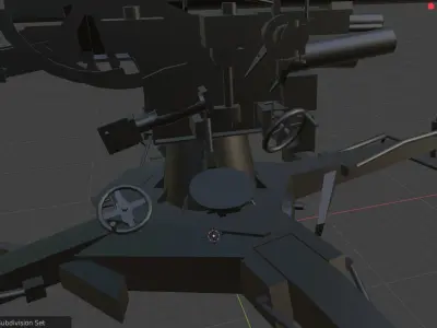 Flak 88cm Low-poly 3D model