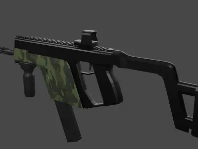 Vector Gun Free low-poly 3D model