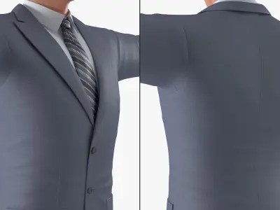  Man in Business Suit T-Pose 