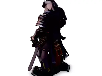 SciFi Samurai Warrior 3D Model Low-poly 3D model
