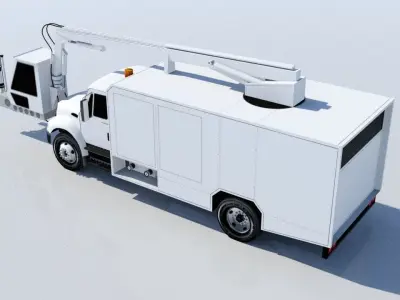DAYSTAR DEICE TRUCK LOW POLY STATIC Low-poly 3D model
