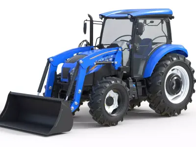 New Holland WorkMaster Utility Tractor Low-poly 3D model