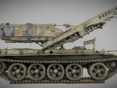 Self-propelled rocket launcher S-125 Newa 3D model