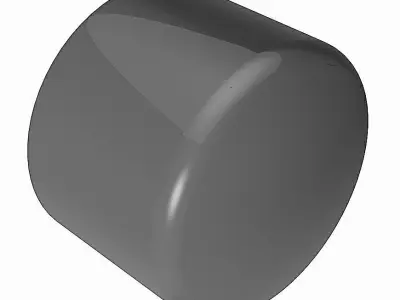 PVC Caps - Metric Socket End Free 3D model
