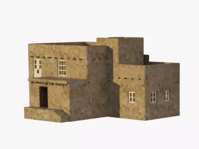 LowPoly Afghanistan House Free low-poly 3D model