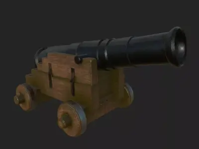 Canon 2K Texture Low-poly 3D model