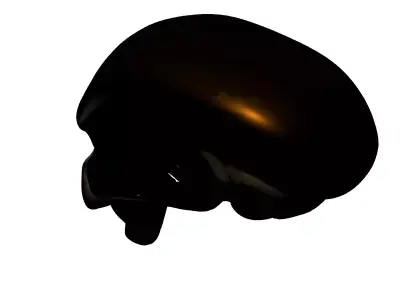 SciFi Biomechanical Alien Skull Low-poly 3D model