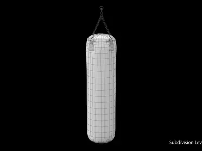 Punching Bag Red Generic Low-poly 3D model