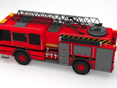 fire truck 3D model buy