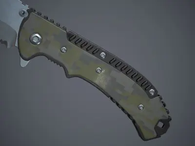 Knife High Tech 3 Low-poly 3D model