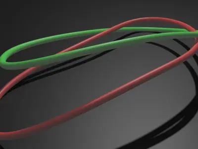 Rubber knot Low-poly 3D model