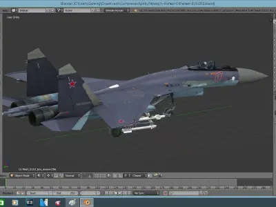 SU35S fighter jet Free 3D model