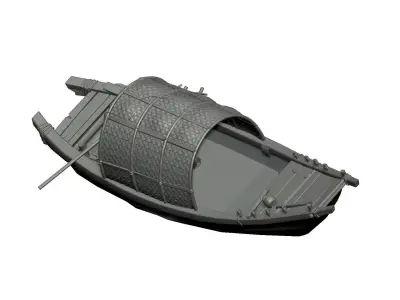 Wooden Boat 3D print model