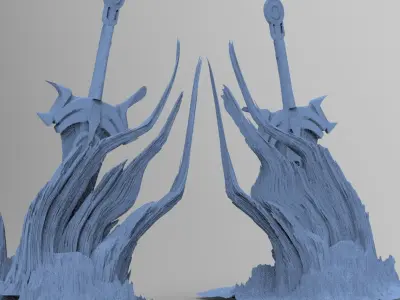 Mars Sci-Fi Monolith Massive structure 14 3D model