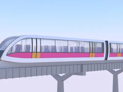Elevated trains collection 2023 3D Model Pack