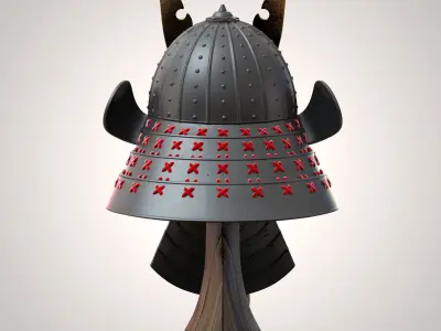 Samurai Kabuto Helmet Japanese Warior 3D print model