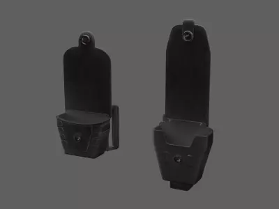 Handcuffs Pouches Case Low-poly 3D model