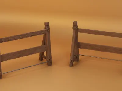 Medieval Weapon Racks Free low-poly 3D model