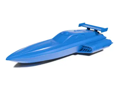 Sci-fi speeder boat 2 3D print model