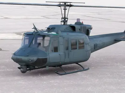 Bell UH-1N Iroquois CH-135 Twin Huey USAF 3D model