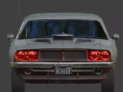 Demonic Pro-Mod Haunted Muscle Car 3D Model Low-poly 3D model