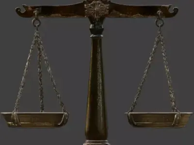 Ancient Egyptian Balance Scale 3D Prop Analysis Low-poly 3D model order