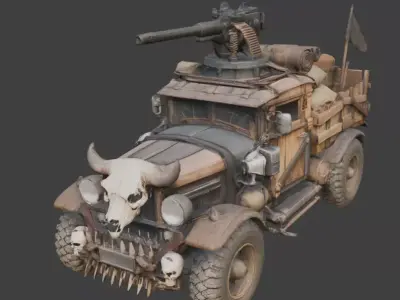 Elite Outlaw Battle Truck  Model Low-poly 3D model
