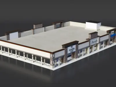 Strip Mall Building 3D model