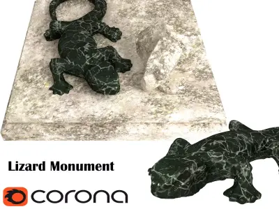 Lizard Monument 3D model