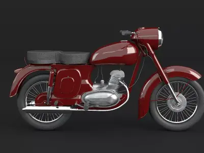 Classic Motorcycle 3D model